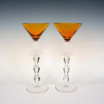 2pc Vintage Crystal Vega Martini Styled Glasses