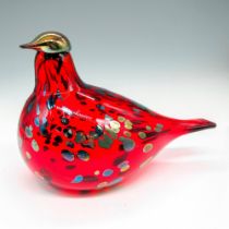 iittala Oiva Toikka Art Glass Figurine, Ruby Bird