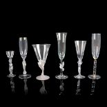 6pc Assortment of Champagne, Wine, and Water Stemware