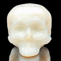 Kosta Boda Art Glass Votive Holder, White Skull