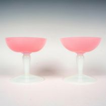 Pair of Steuben Rosaline Sherbert Glasses