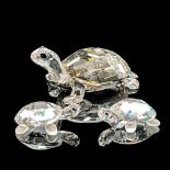 3pc Swarovski Crystal Figurines, Tortoises