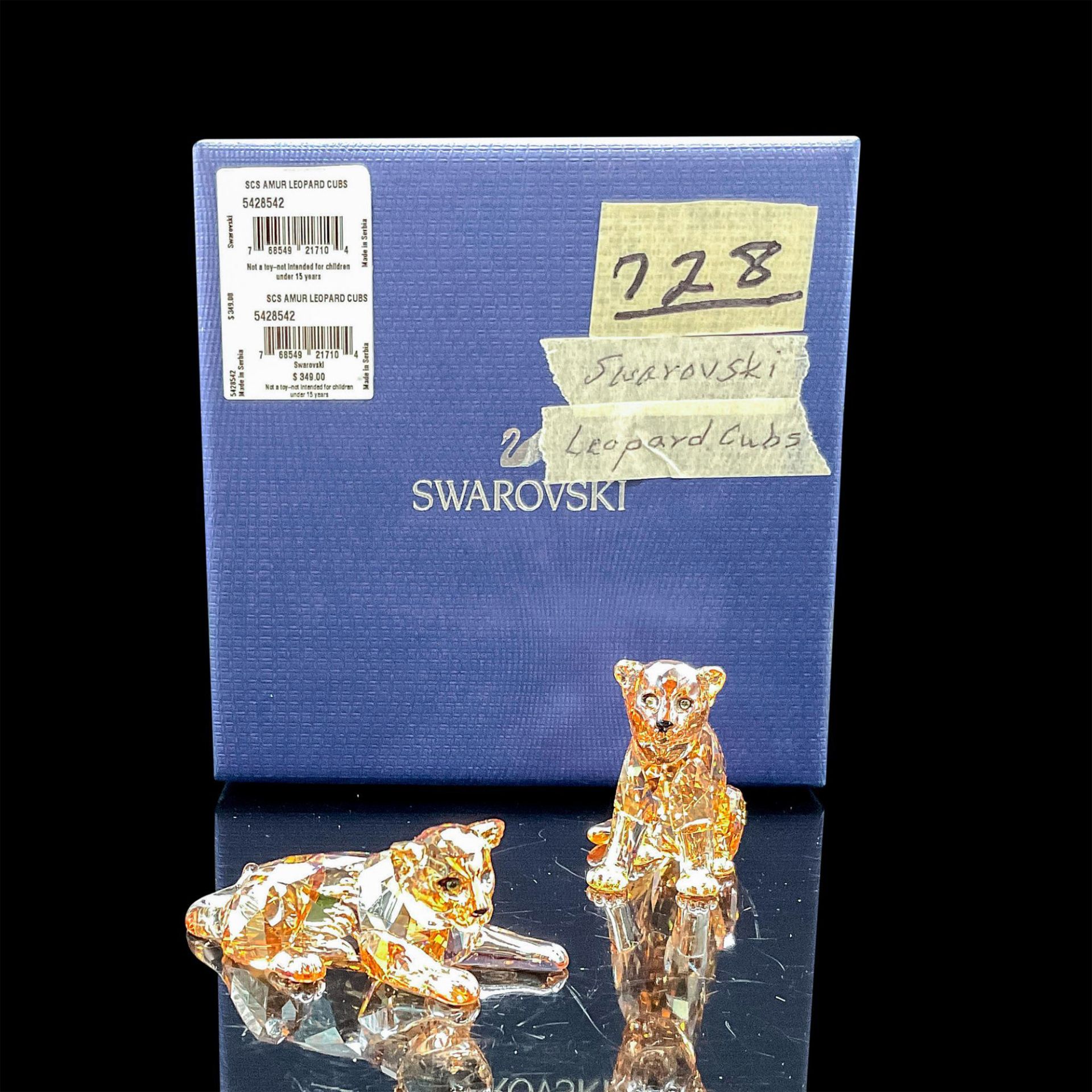 Swarovski Crystal Figurine, Leopard Cubs with Box - Bild 4 aus 4