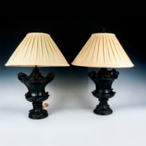 Pair of John Richard Cast Bronze Table Lamps