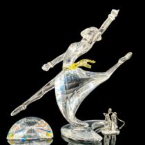 3pc Swarovski Crystal Figurines, Anna with Plaque and Shoes
