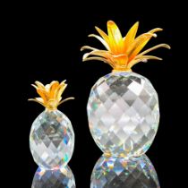 2pc Swarovski Crystal Figurines, Pineapples