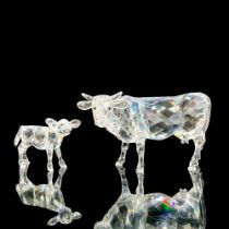 2pc Swarovski Crystal Figurines, Cow 905775 and Calf 905776