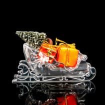 Swarovski Silver Crystal Figurine, Sleigh with Gifts