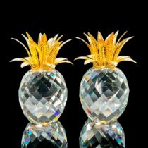 Pair of Swarovski Crystal Figurine, Pineapple Candleholder