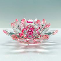 Red Crystal Waterlily Paperweight