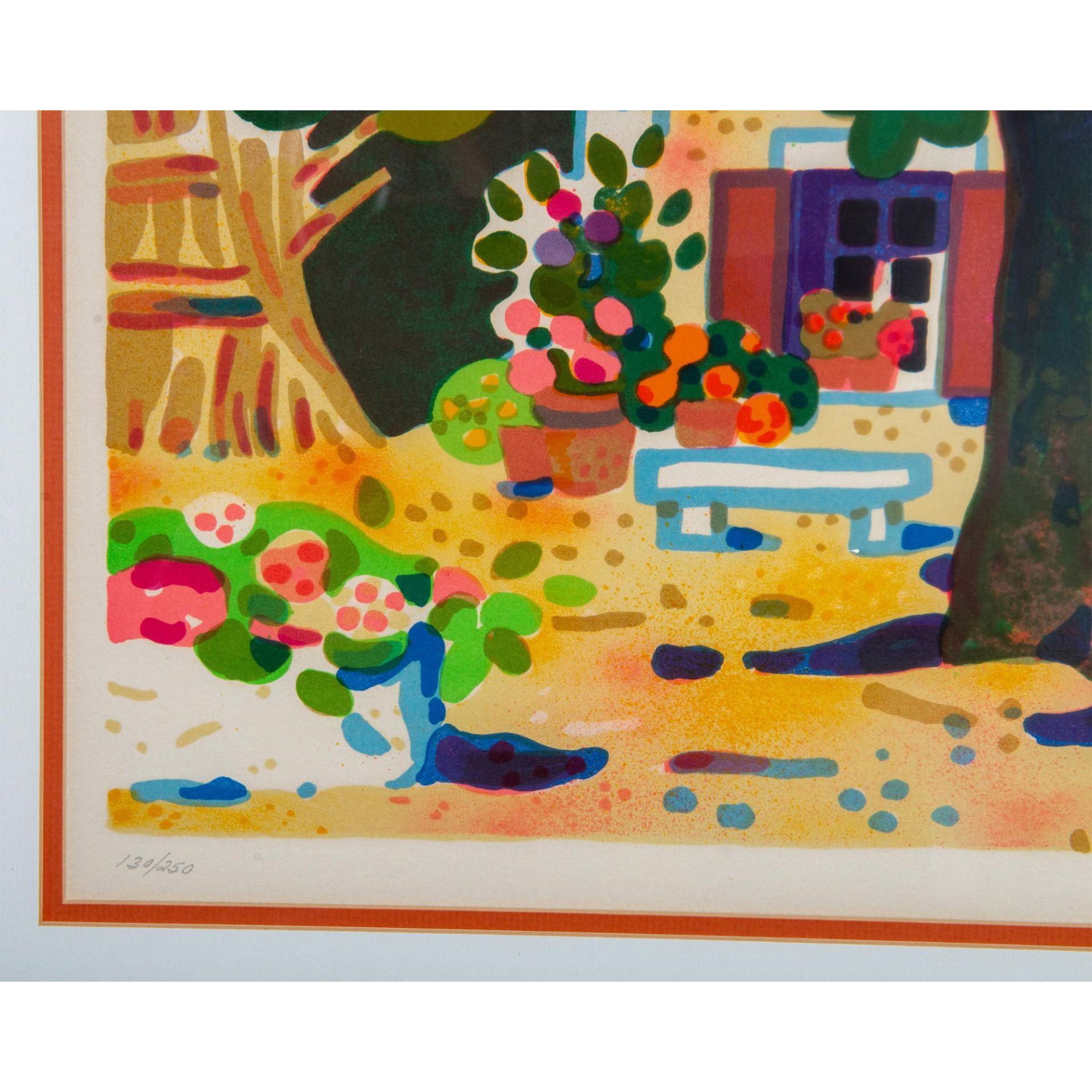 Guy Charon (French, b. 1927) Color Lithograph on Paper, Summer Garden, Signed - Bild 4 aus 6