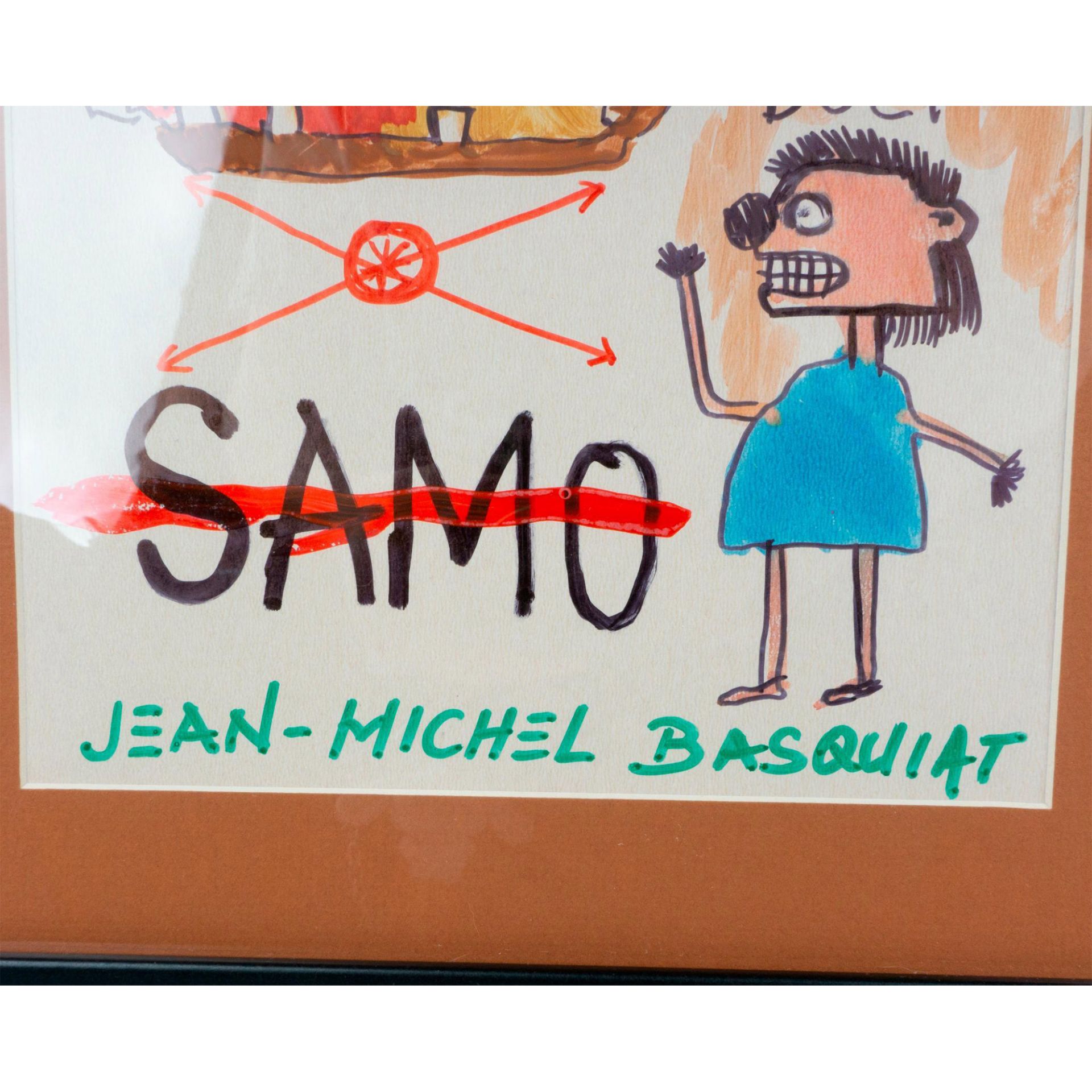 Jean-Michel Basquiat (Attributed) Color Drawing on Paper - Bild 4 aus 5