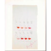 Andy Warhol, Color Book Plate, Female Faces, Signed