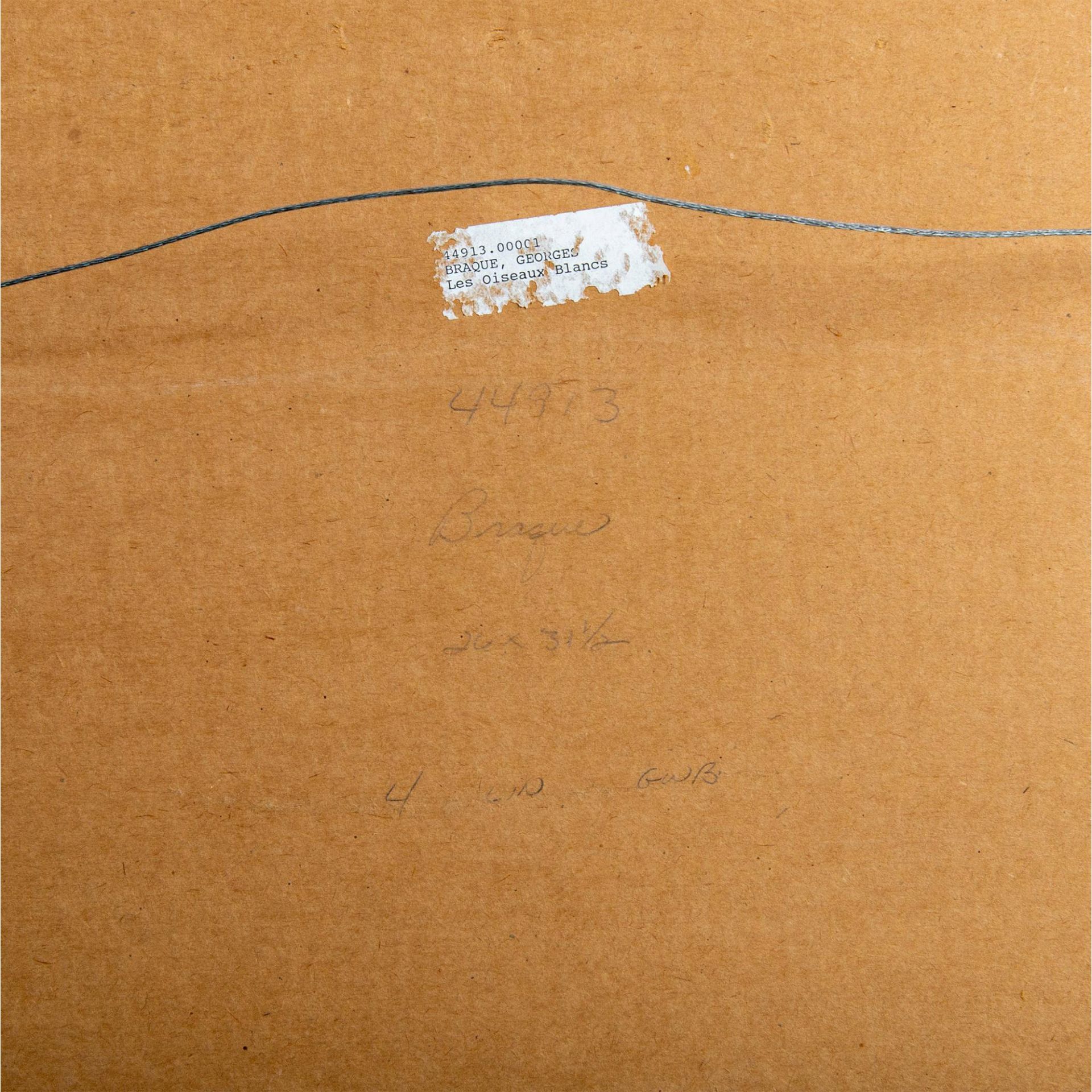 George Braque, Color Lithograph, Les Oiseaux Blancs, Signed - Bild 6 aus 7