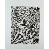 Chagall (1887-1985) Lithograph, Le Couple a L'Arbre M. 397 Portfolio: Lithographs Book II