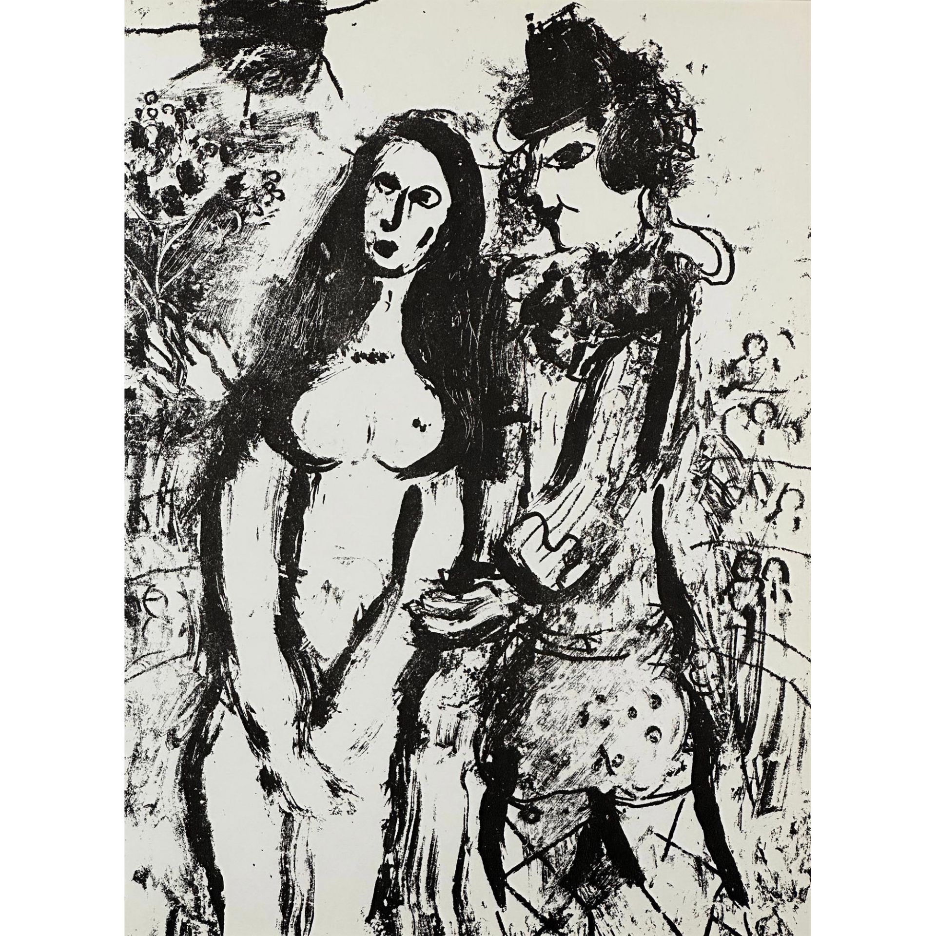 Chagall (1887-1985) Lithograph, Le Clown Amoureux M. 394 Portfolio: Lithographs Book II - Bild 2 aus 2