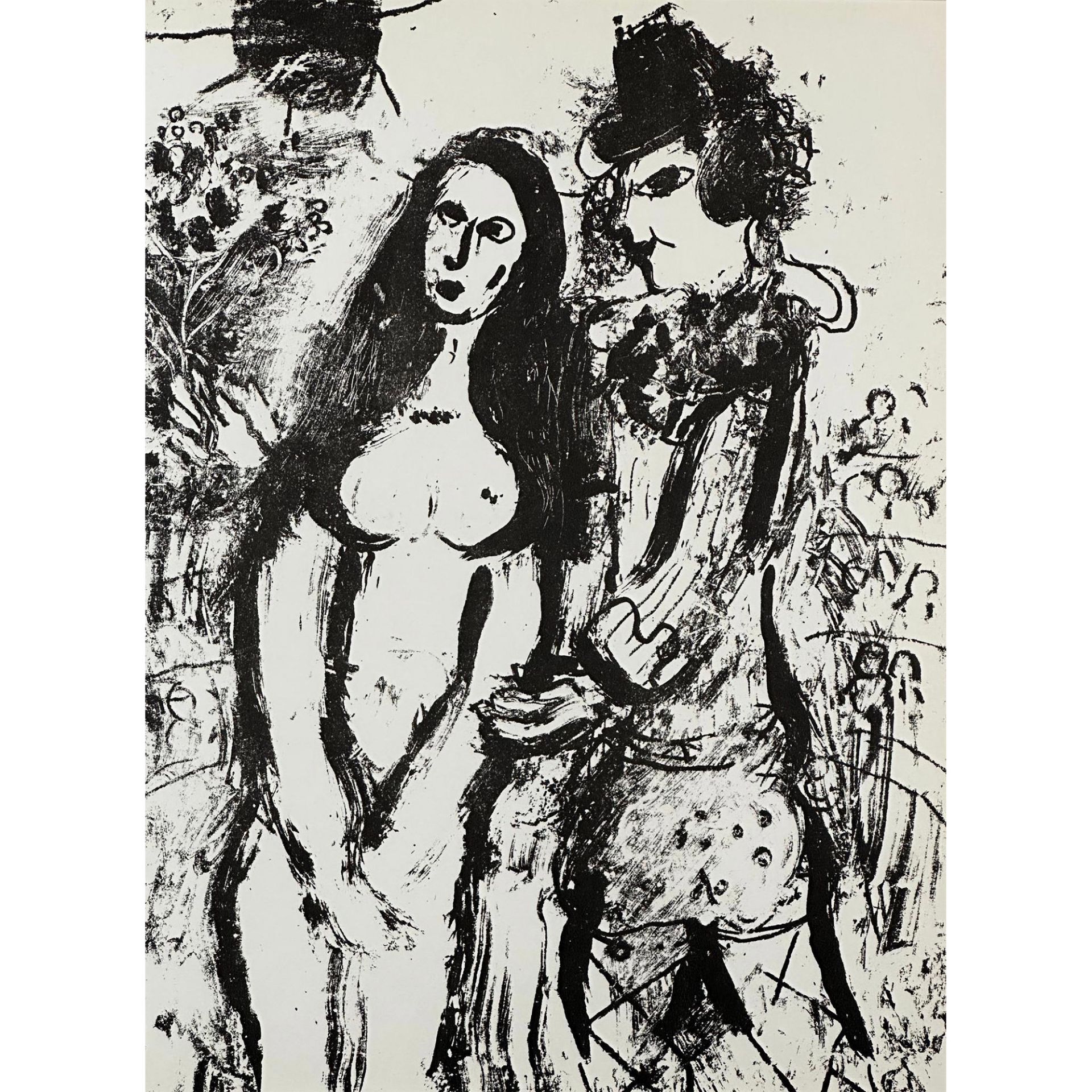 Chagall (1887-1985) Lithograph, Le Clown Amoureux M. 394 Portfolio: Lithographs Book II - Image 2 of 2