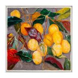 Jean Lamouroux, Original Oil on Canvas, Summer Fruits