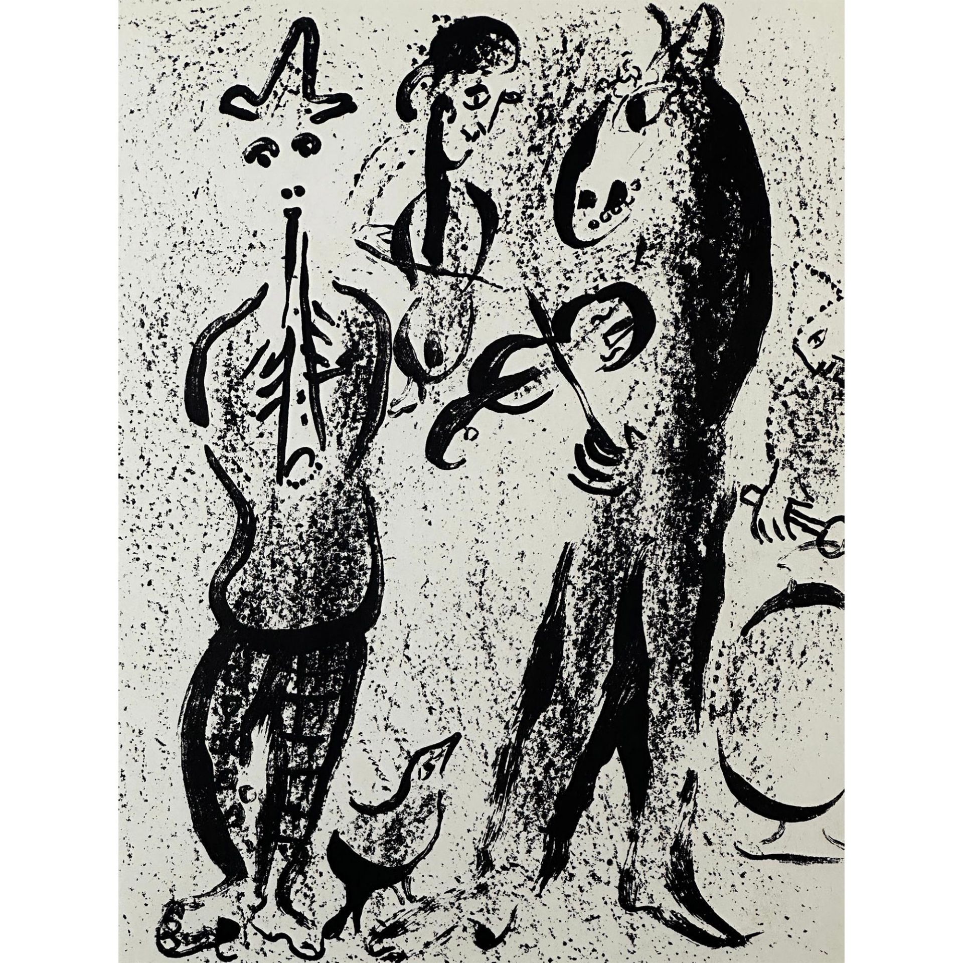 Chagall (1887-1985) Lithograph, Les Saltimbanques M. 39 5: Lithographs Book II - Bild 2 aus 2