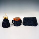 3pc Art Deco Beaded Evening Purses + Clutch