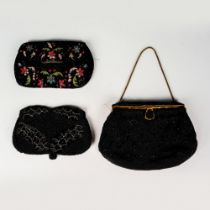 3pc Vintage French Beaded Bags + Purse