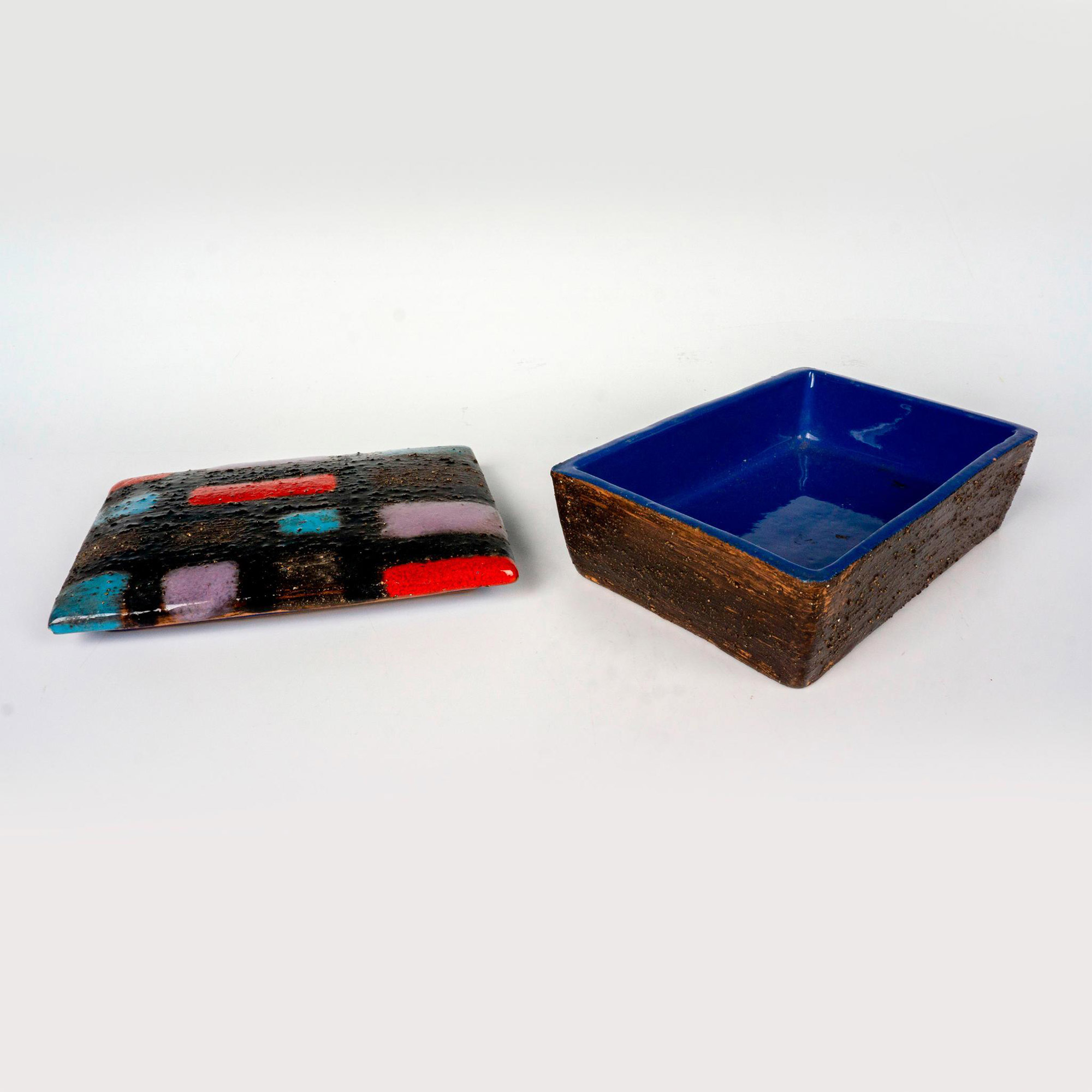 Vintage Italian Pottery Box with Lid - Image 2 of 3