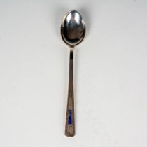 Antique Korean Sterling Silver Soup Spoon