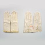 2pc Vintage Leather Wrist Gloves