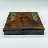 S.M. Shaly Mixed Metal Decorative Box With Eilat Stones
