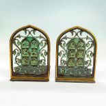 2pc Pal Bell Bronze Bookends, Twelve Tribes of Israel