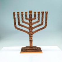 Copper Colored Judaica Menorah