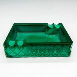 Czechoslovakia Malachite Glass Ashtray