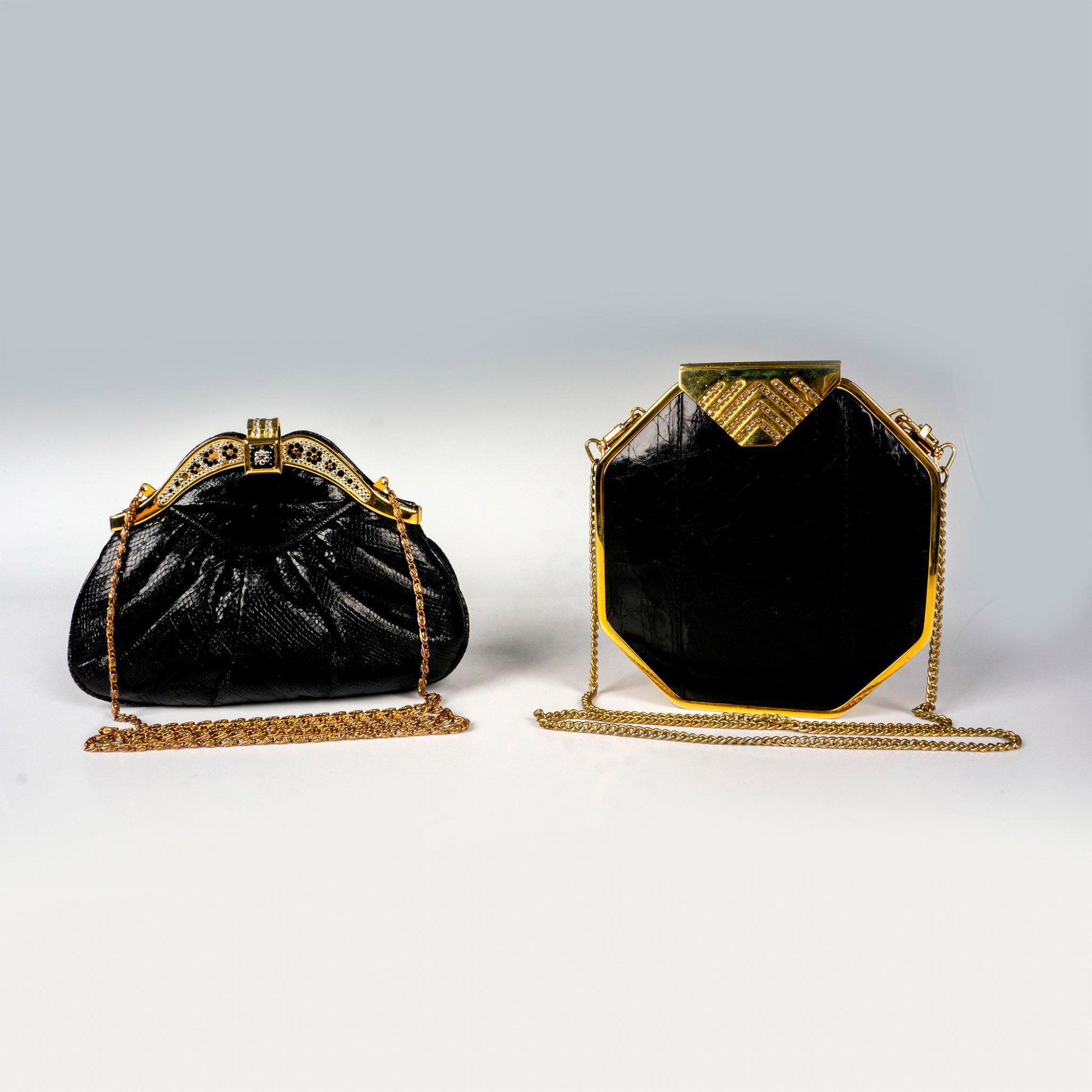 2pc Vintage Designer Leather Clutches - Image 3 of 3