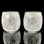 Pair of Waterford Rocks or Lowball Glasses, Seahorse Pattern