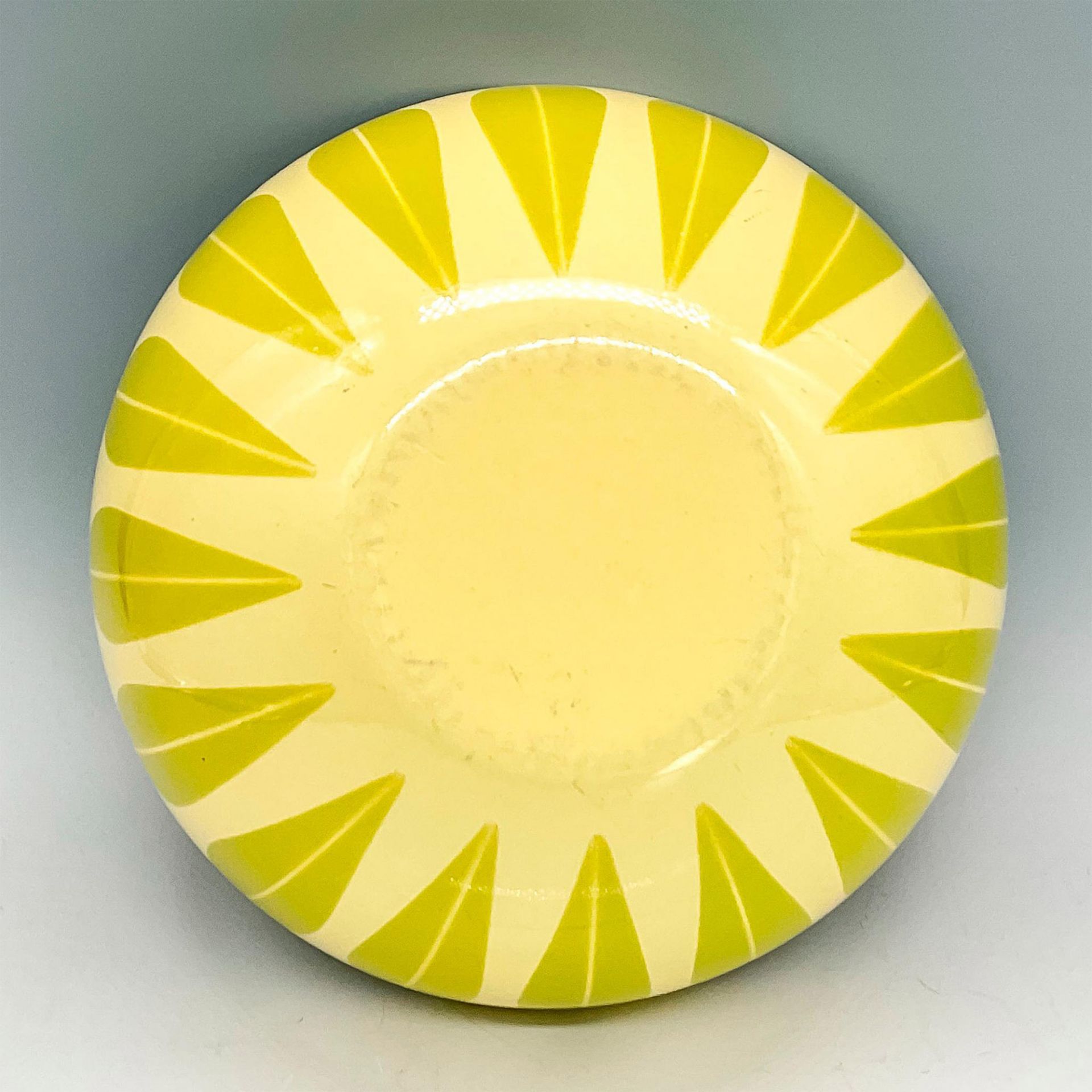 Cathrineholm Enamelware Bowl, Green Leaves on Yellow - Image 3 of 3