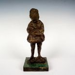 Bronze Sculpture Of A Little Girl Holding A Doll