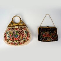 2pc Petite Tapestry Flower Handbags