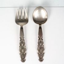 2pc David Anderson Pewter Serving Utensils