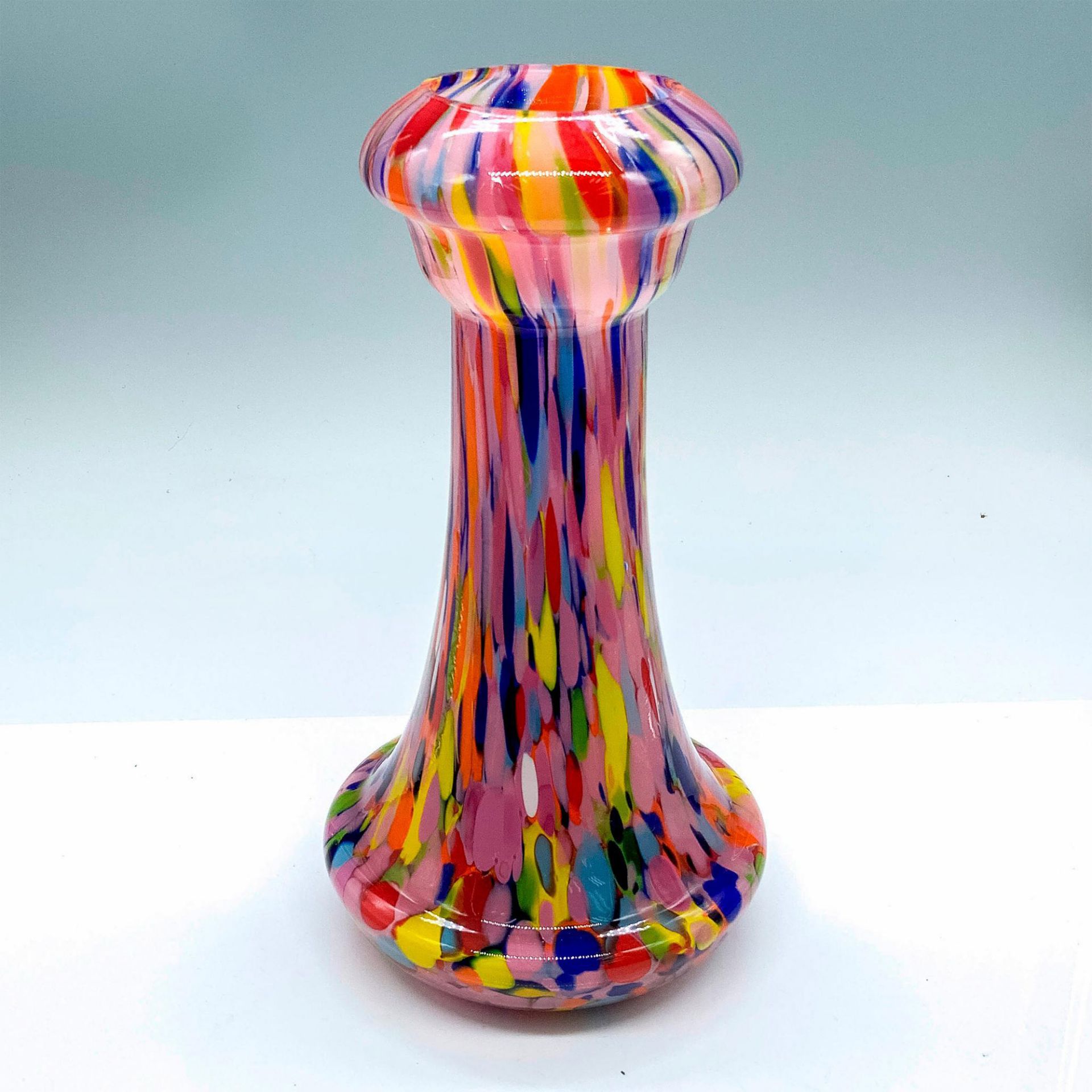 Ruckl & Sons Bohemian Spatter Czech Art Glass Vase - Image 2 of 3