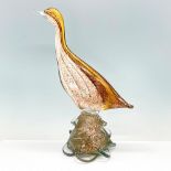 Murano Glass Gold Bird Sculpture