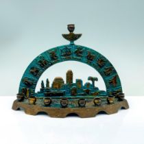 Judaica Zodiac Menorah