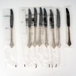 8pc Wallace Sterling Silver Dinner Knives, French Regency