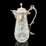 Victorian Claret Jug, Silver Plated and Crystal