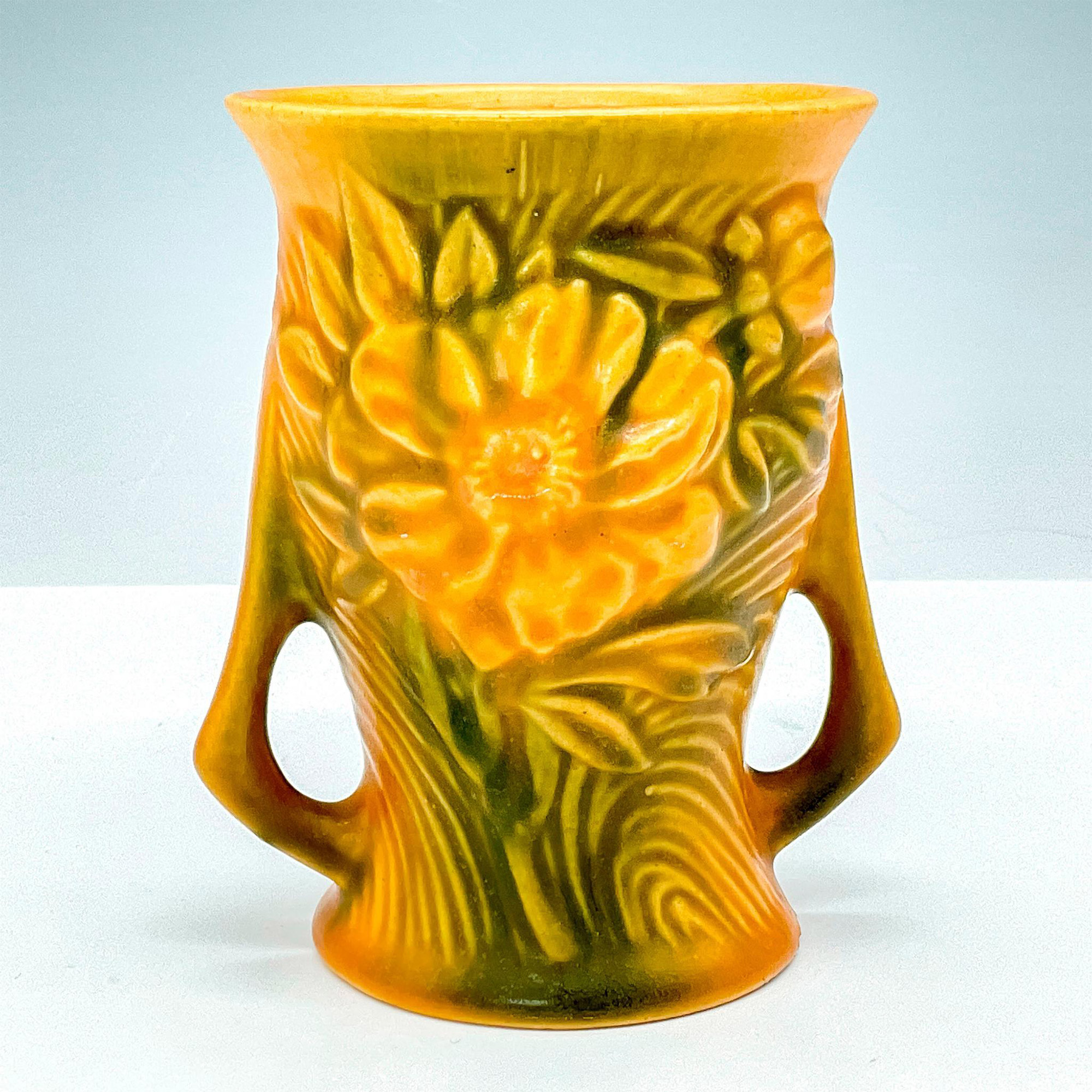 Roseville Pottery Yellow Peony Vase 57-4 - Image 2 of 3