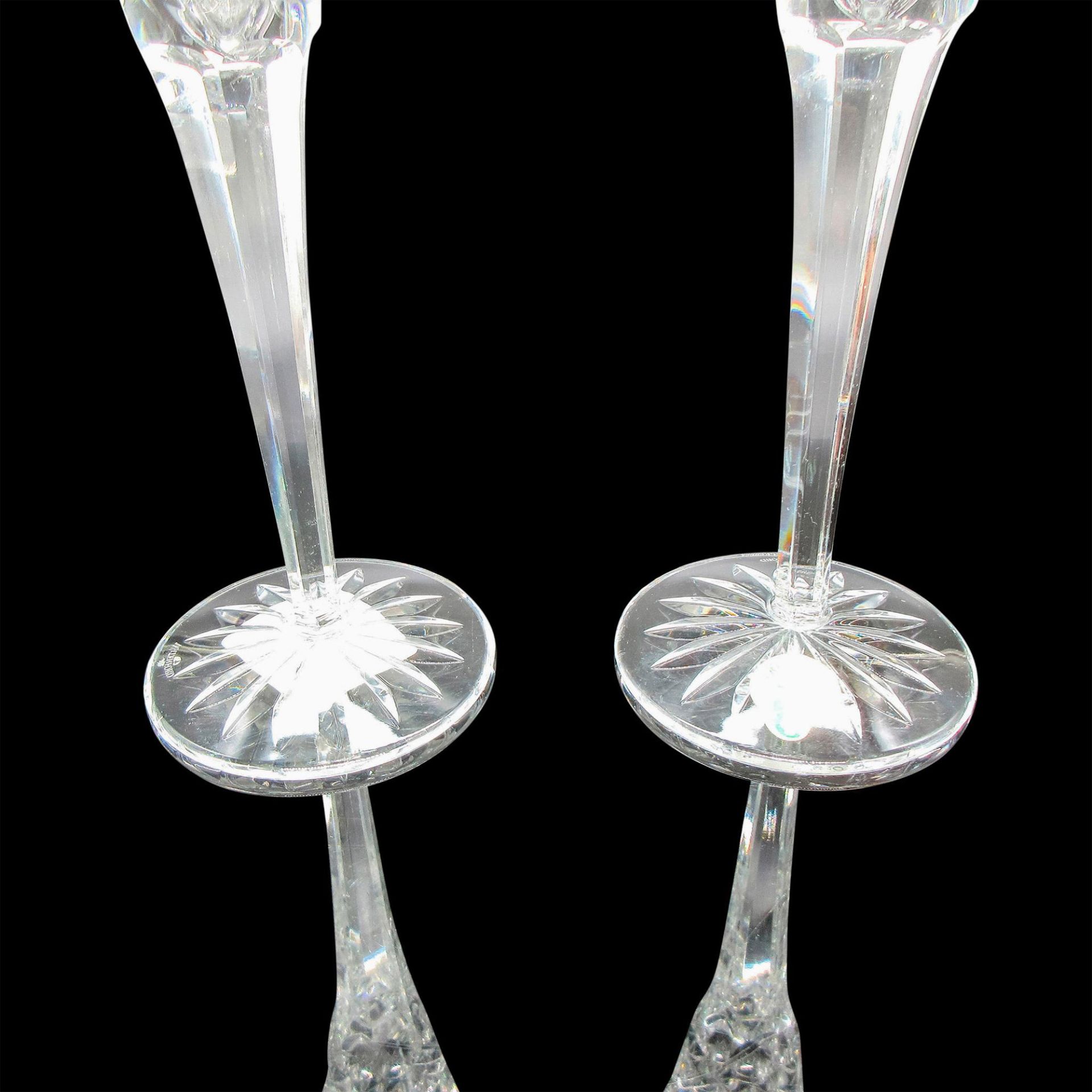 Pair of Waterford Crysal Champagne Flutes, Snow Crystals - Image 3 of 4