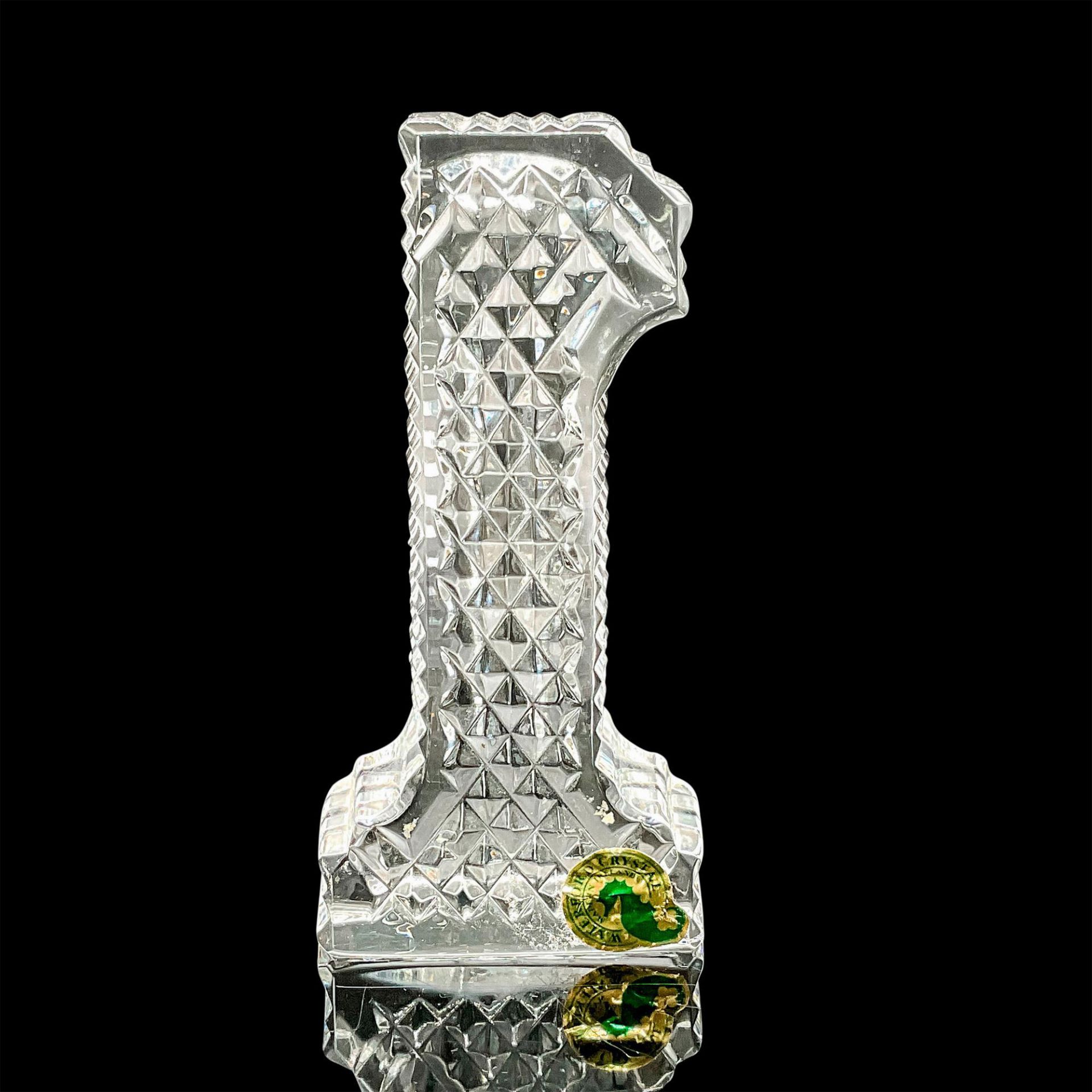 Waterford Cut Crystal Number One Paperweight - Image 2 of 3