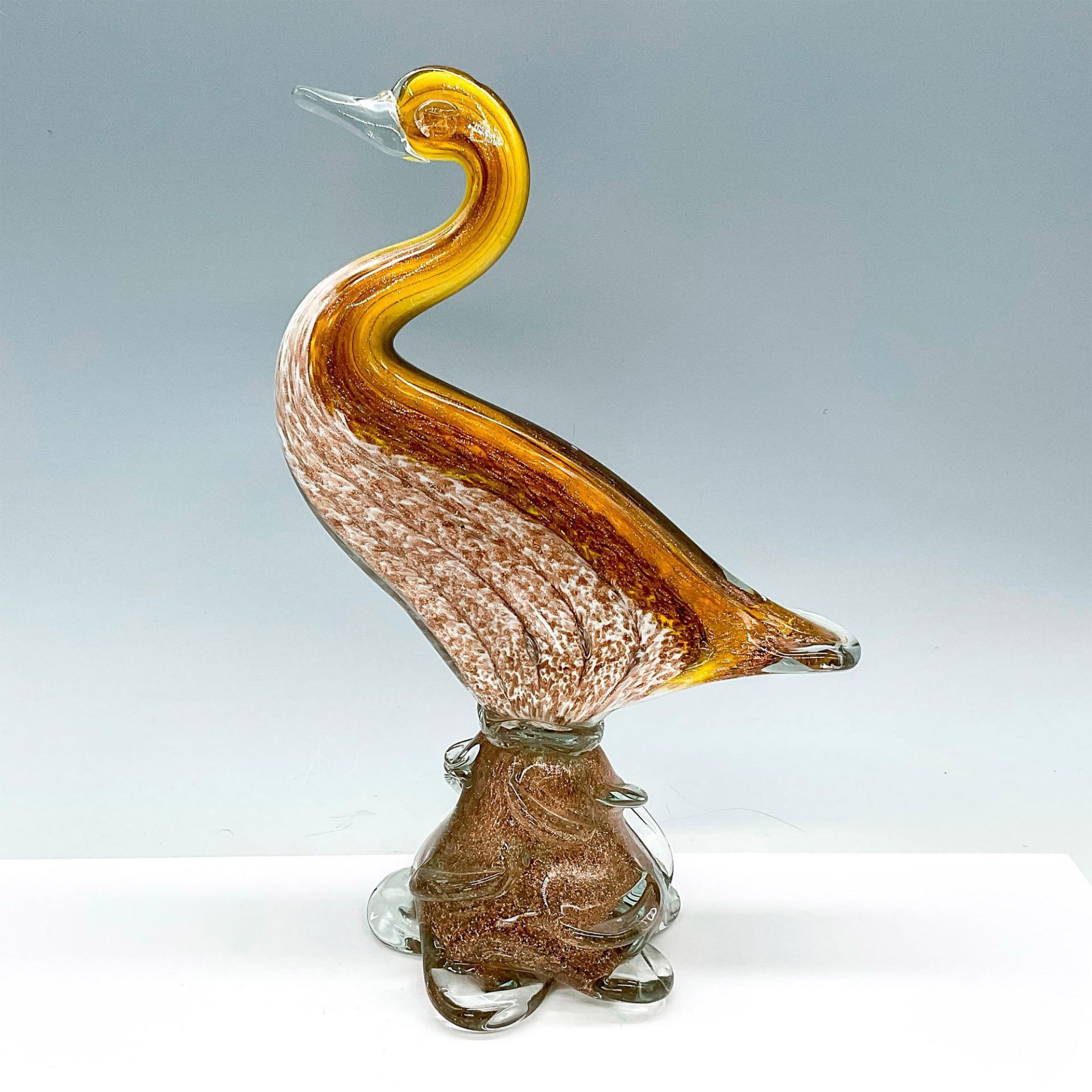 Murano Glass Gold Bird Sculpture - Image 2 of 3