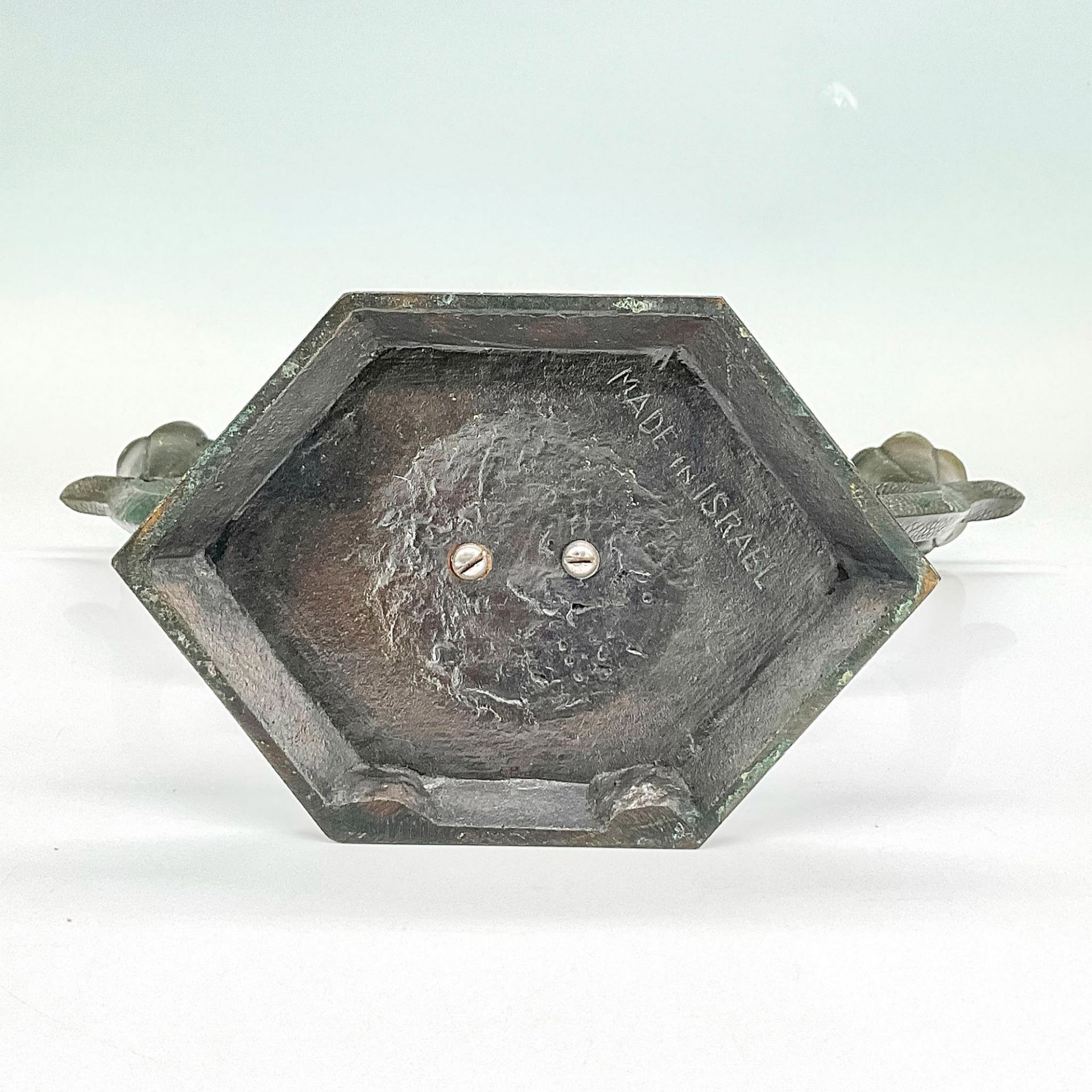 Bronze Judaica Sabbath Candlestick - Bild 3 aus 3