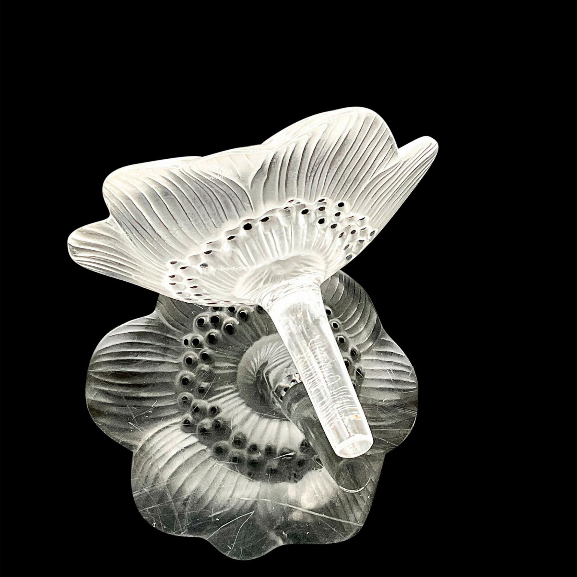 Lalique Crystal Anemone Flower - Image 2 of 3