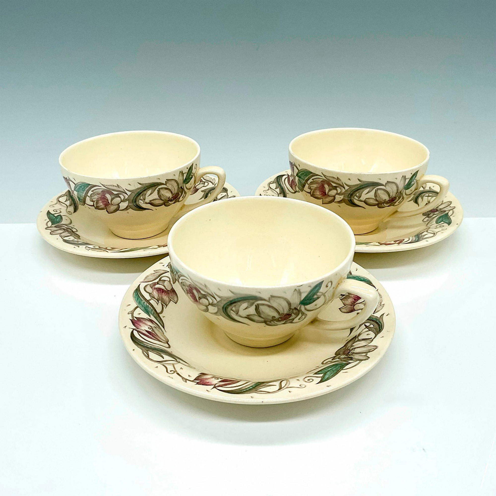 6pc Susie Cooper China Teacups and Saucers